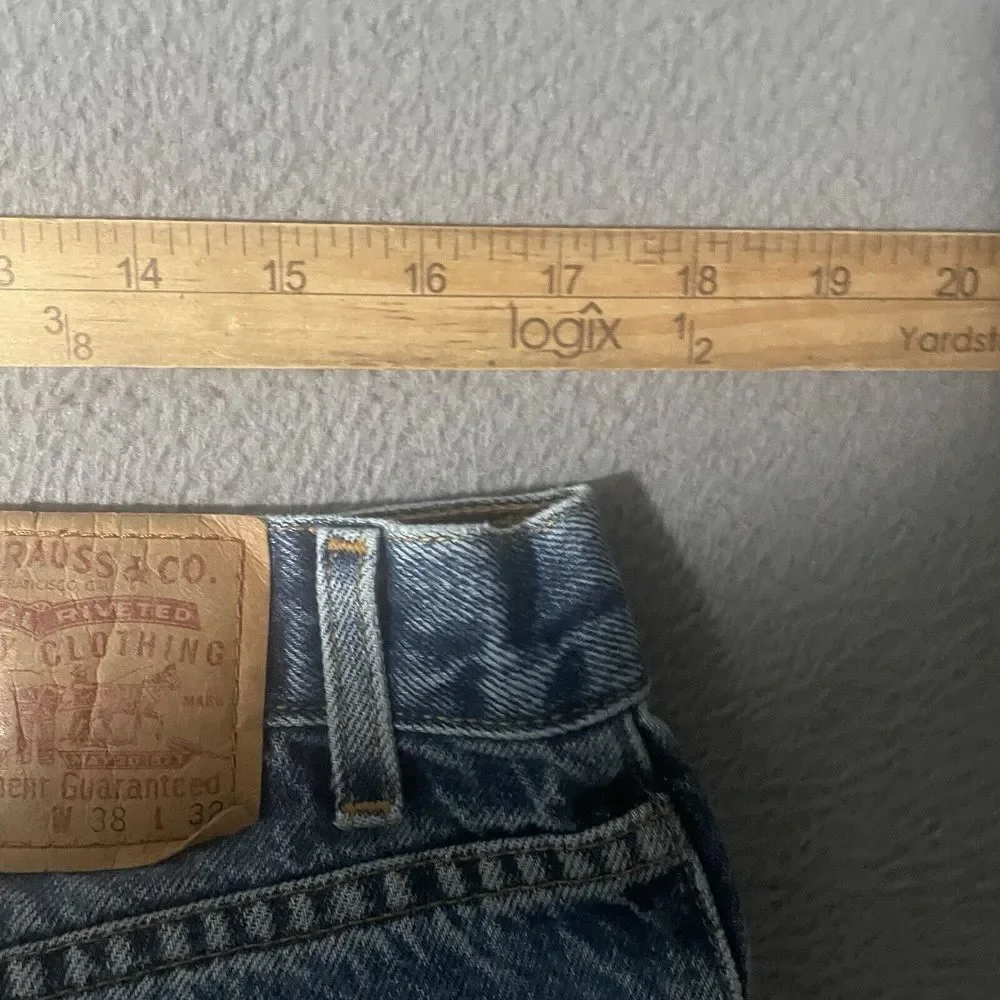 Vintage Levis Jeans Mens‎ 38x30 Blue 505 Denim Pants High Rise Straight Y2K